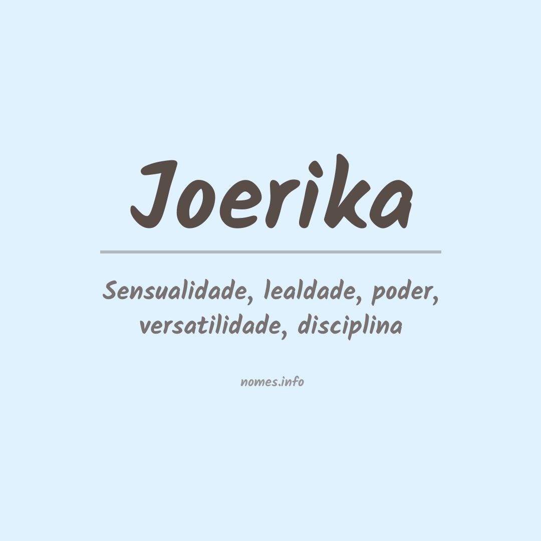 Significado do nome Joerika