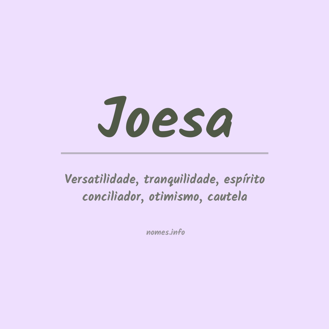 Significado do nome Joesa