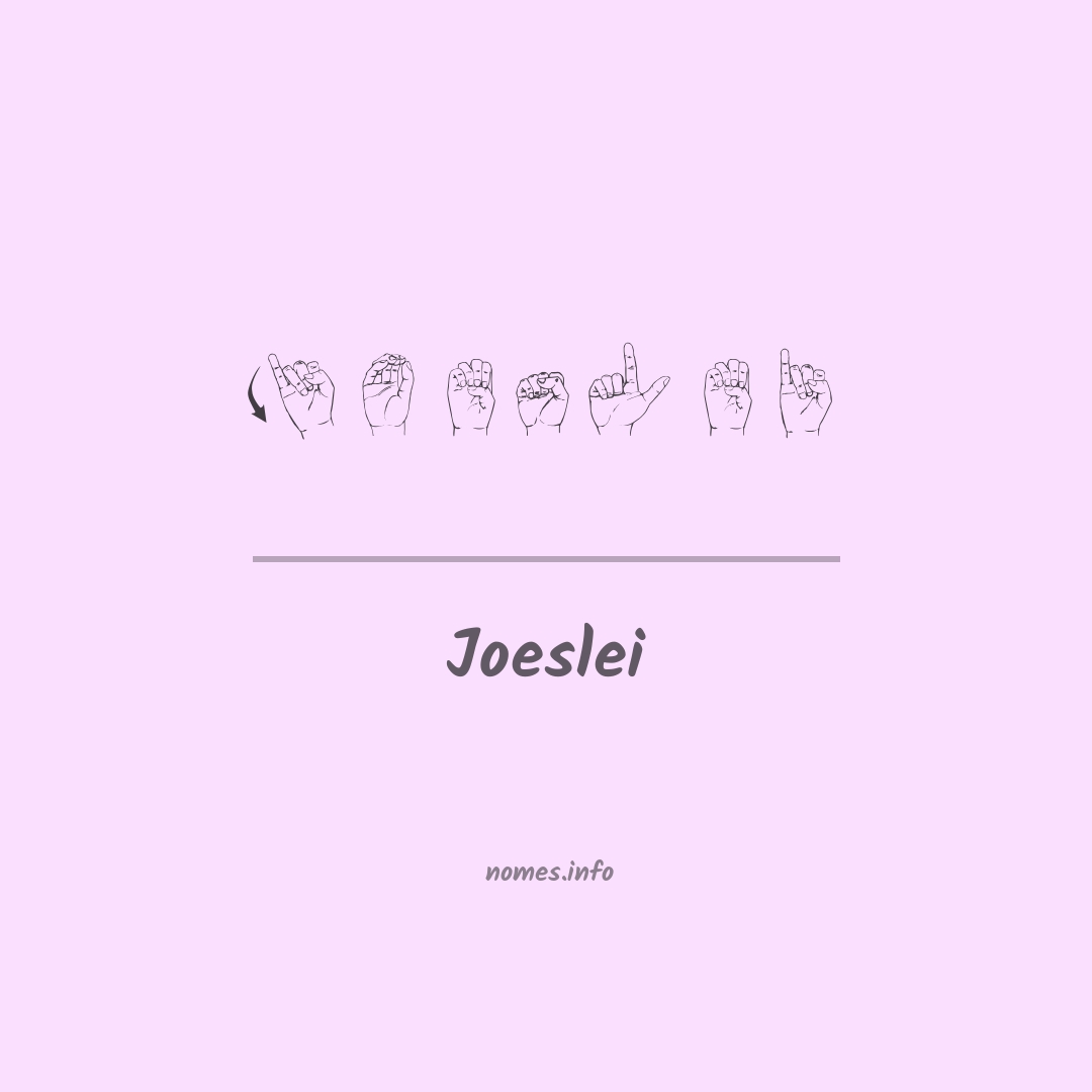 Joeslei em Libras