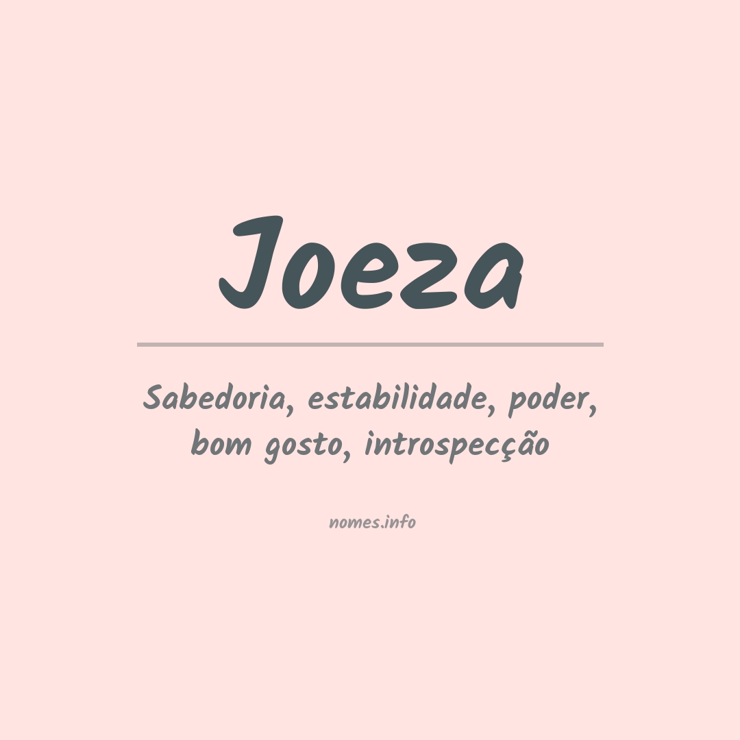 Significado do nome Joeza