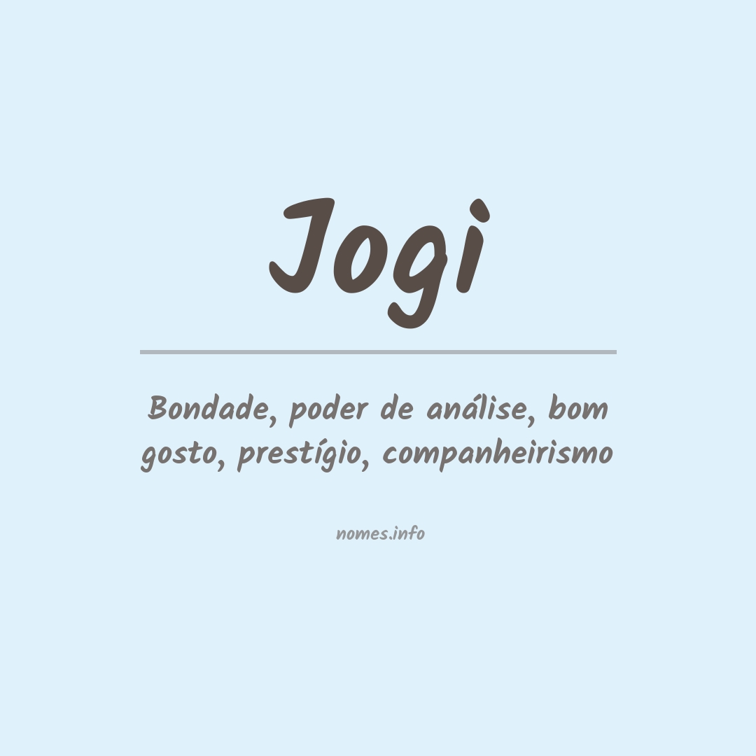 Significado do nome Jogi