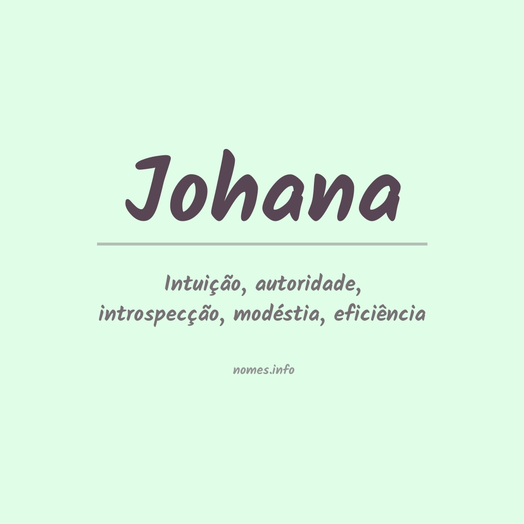 Significado do nome Johana
