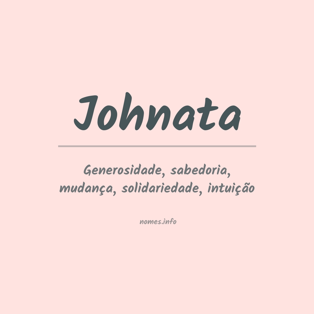 Significado do nome Johnata