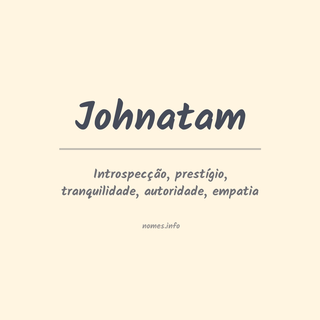 Significado do nome Johnatam