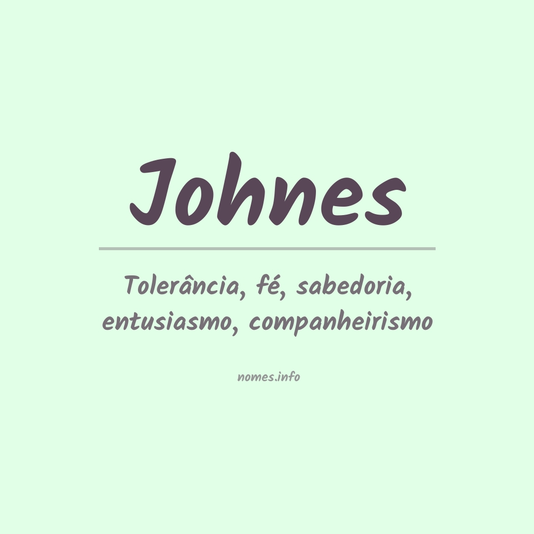 Significado do nome Johnes