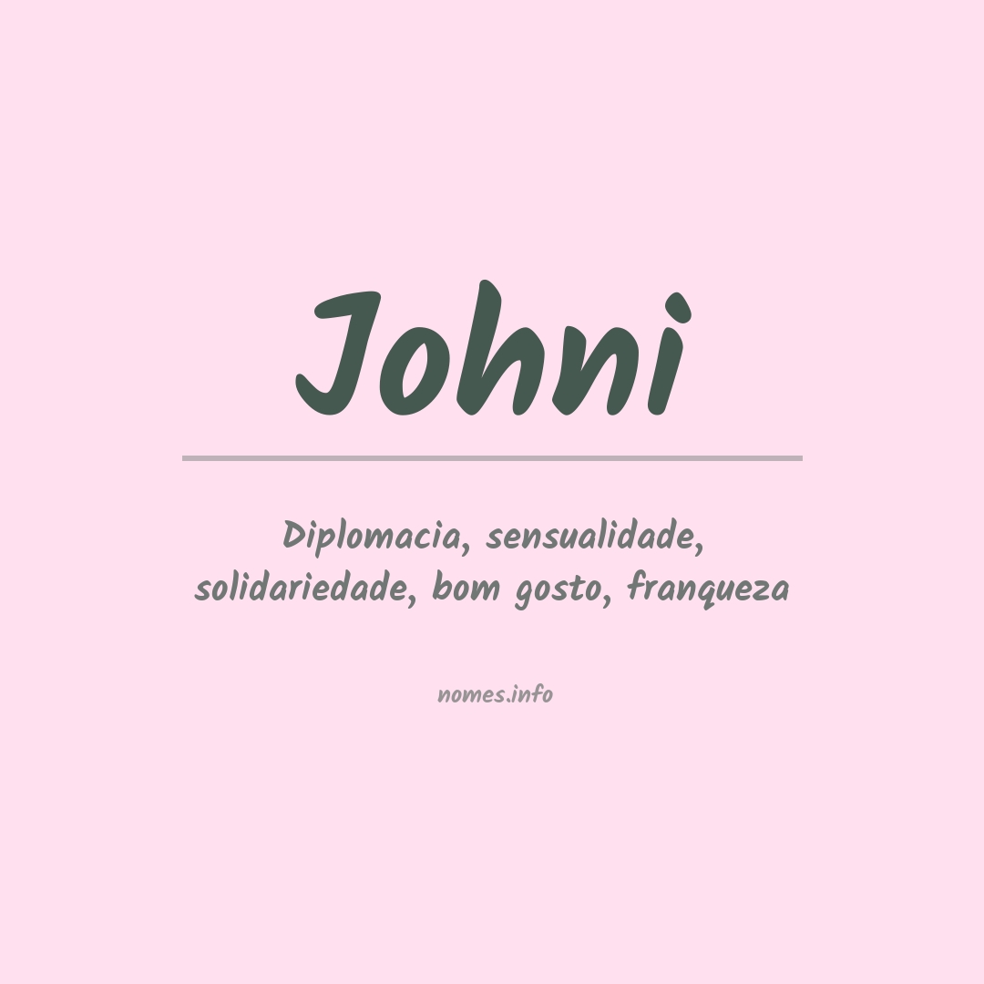 Significado do nome Johni