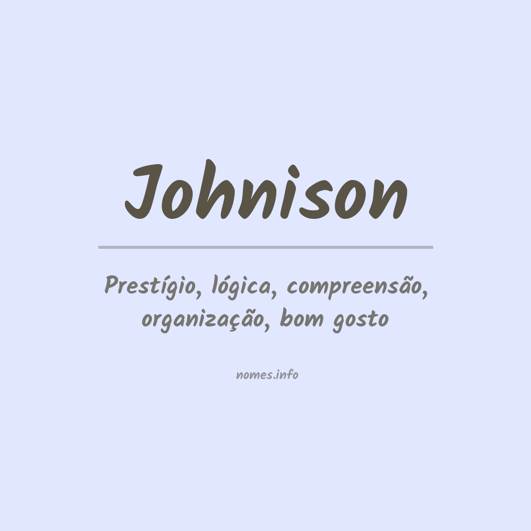 Significado do nome Johnison