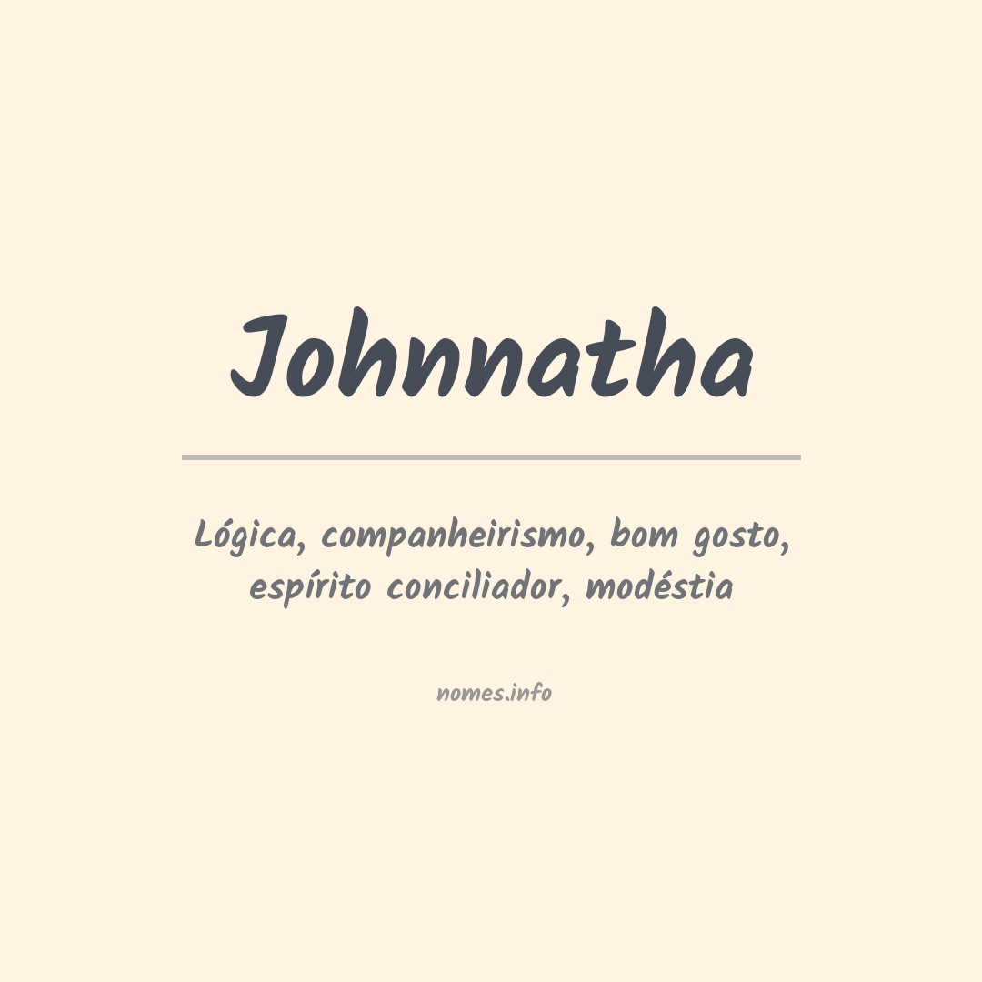 Significado do nome Johnnatha