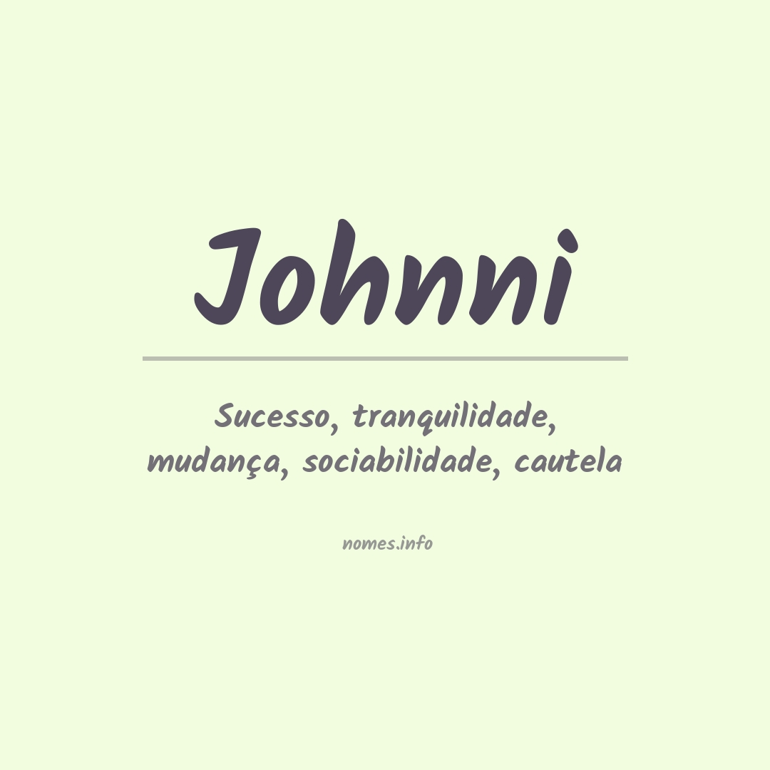 Significado do nome Johnni