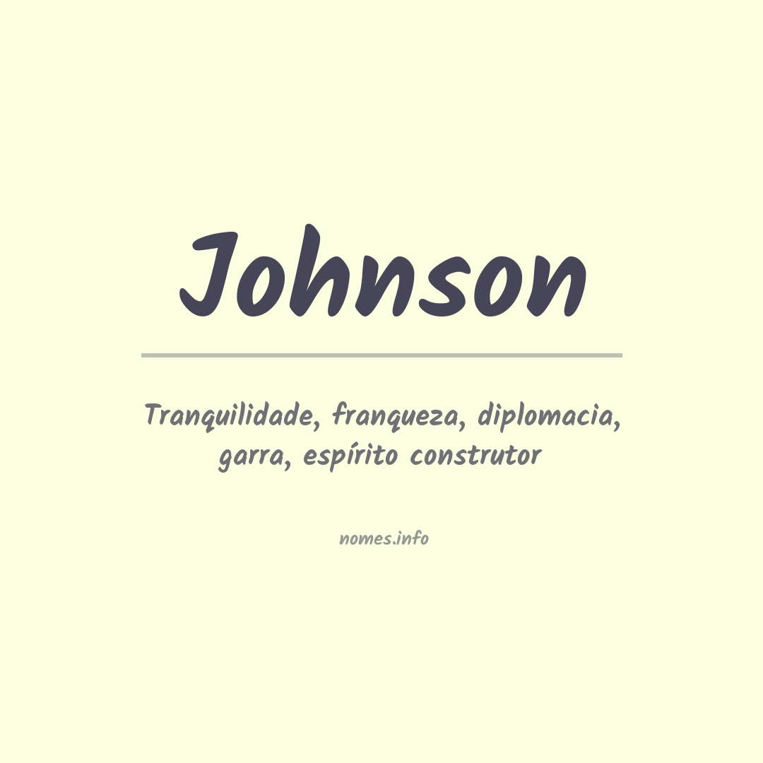 Significado do nome Johnson