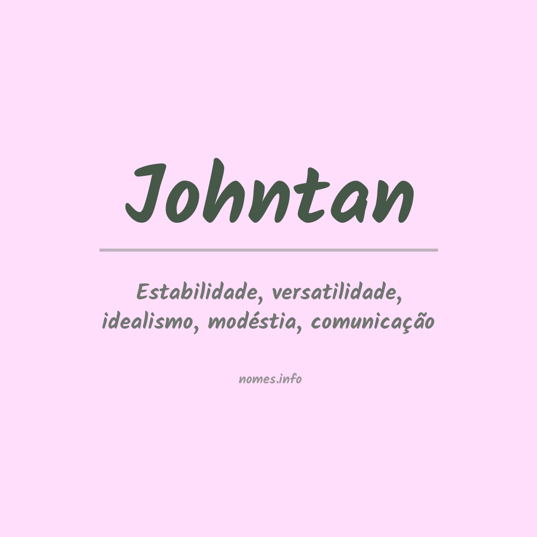 Significado do nome Johntan