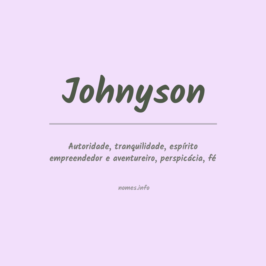 Significado do nome Johnyson