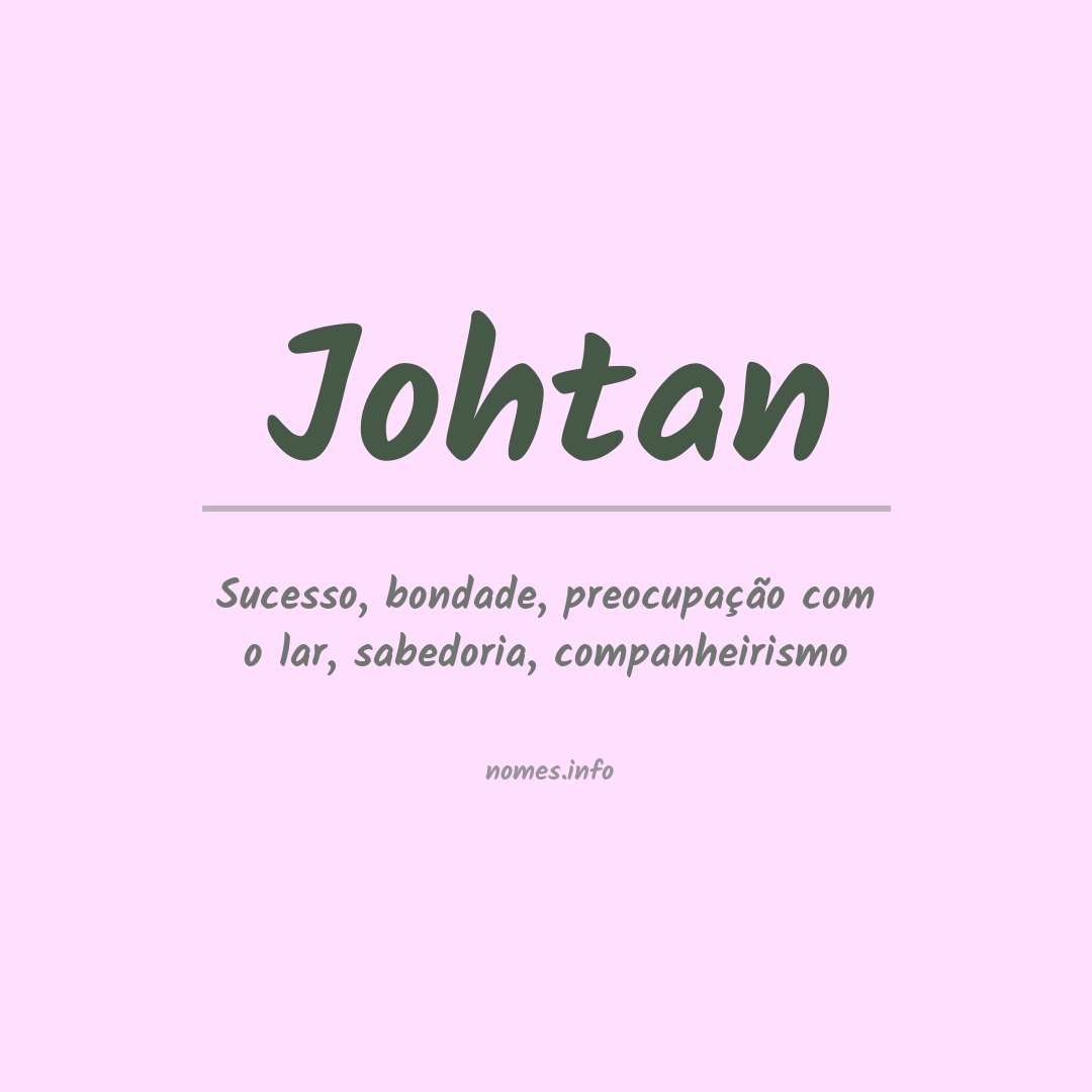 Significado do nome Johtan