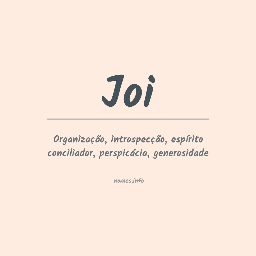 Significado do nome Joi