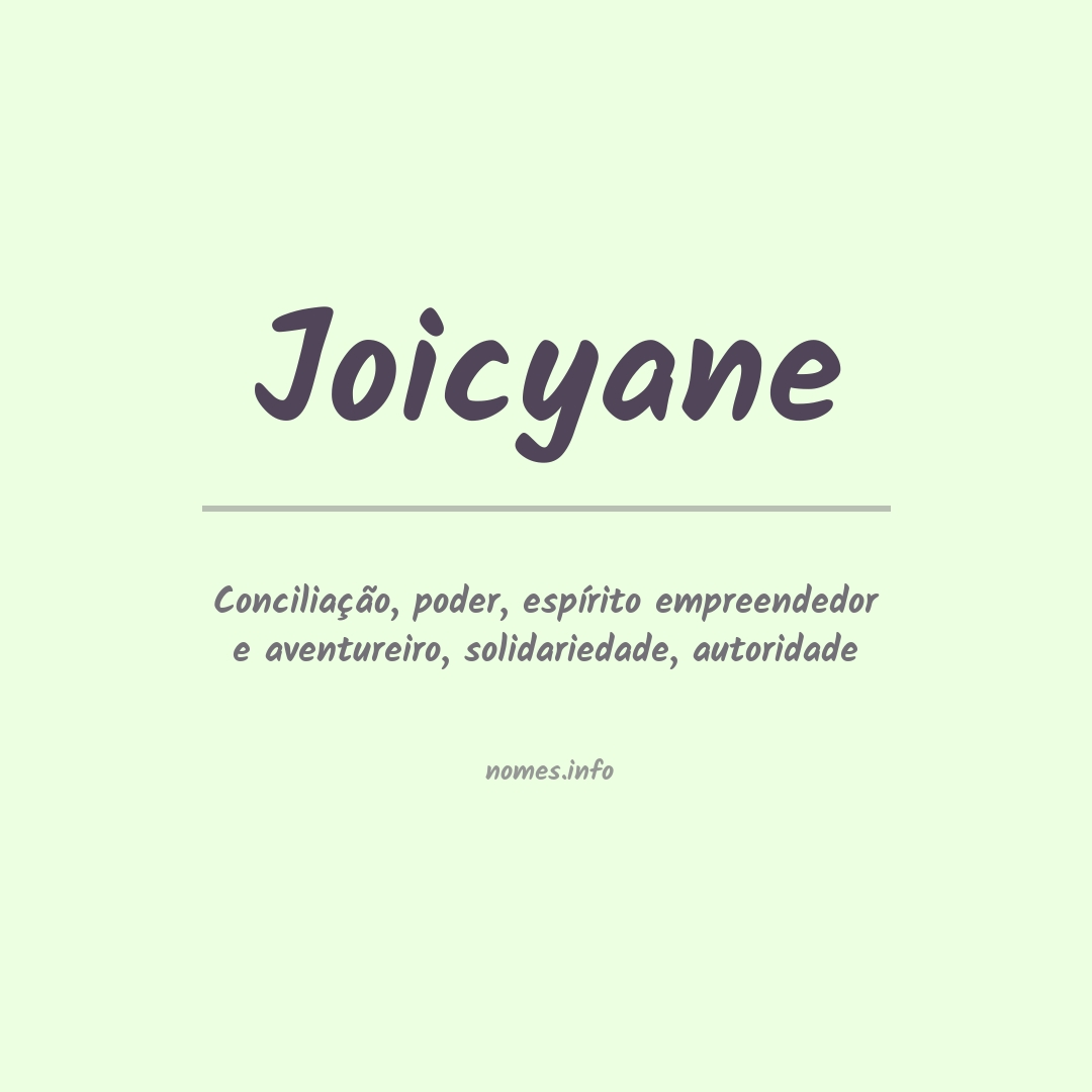 Significado do nome Joicyane