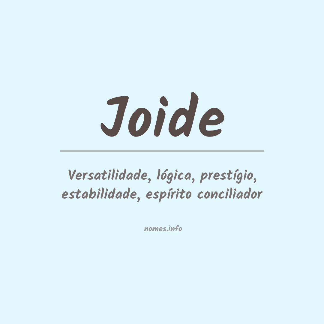 Significado do nome Joide