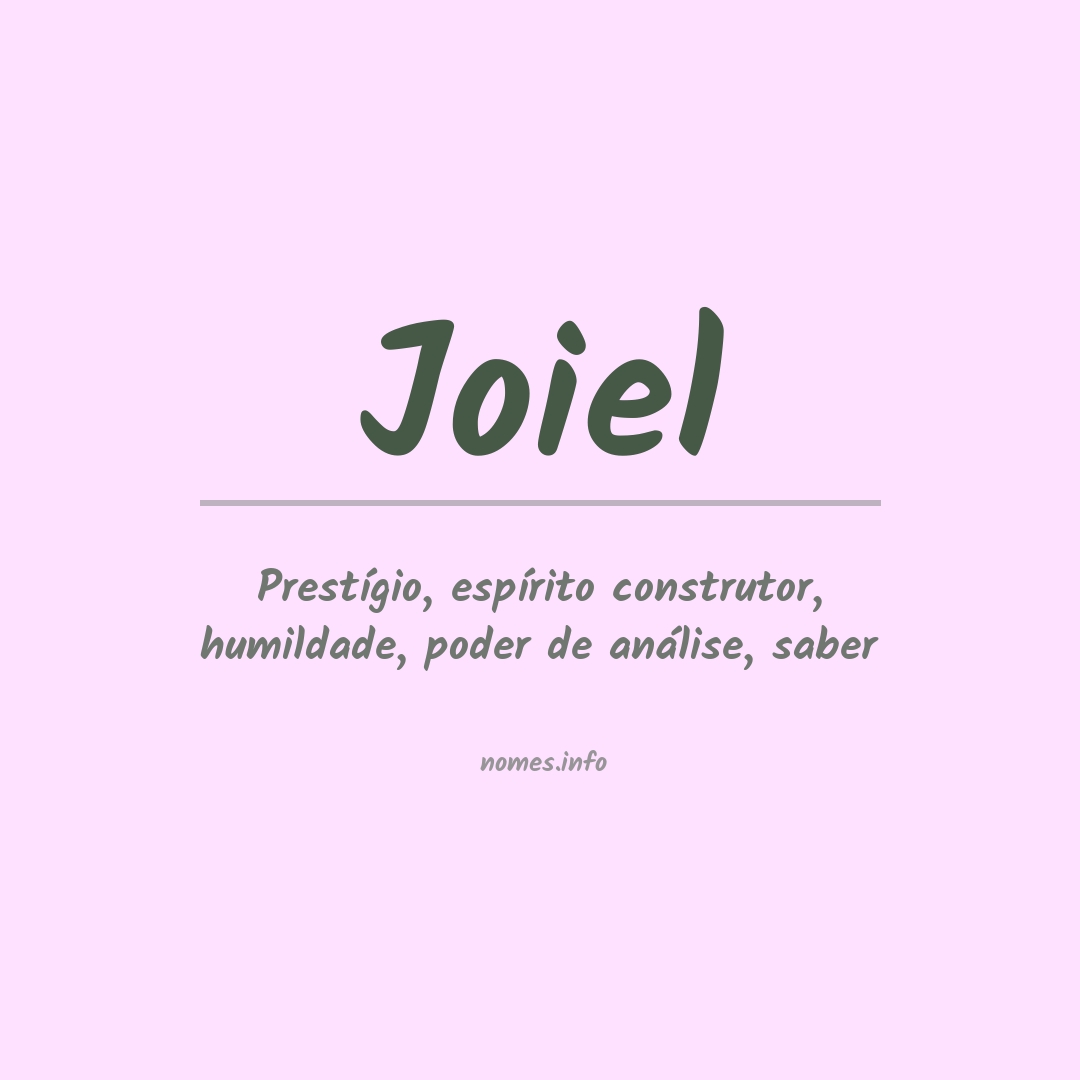 Significado do nome Joiel