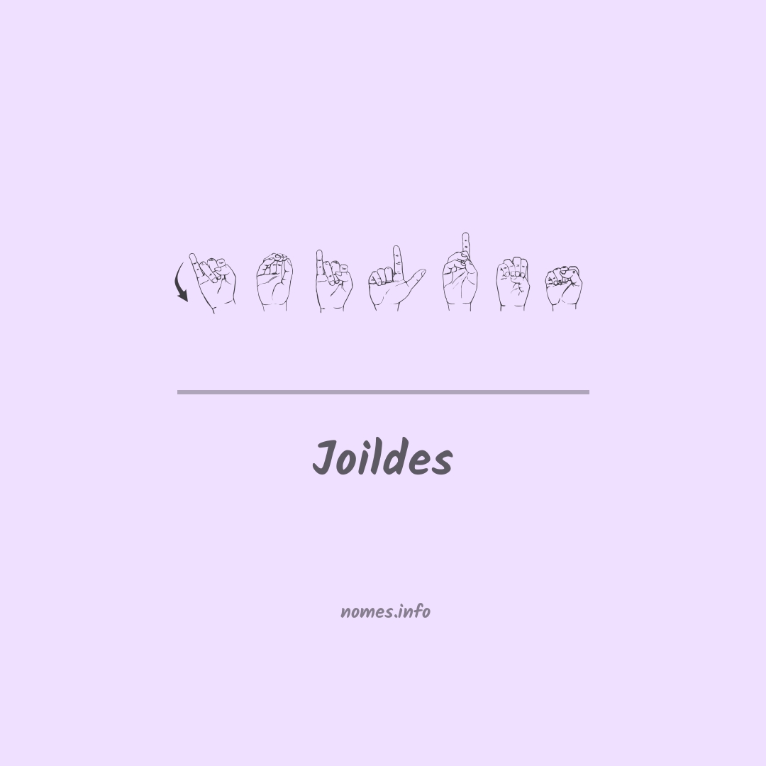 Joildes em Libras Joildes em Libras