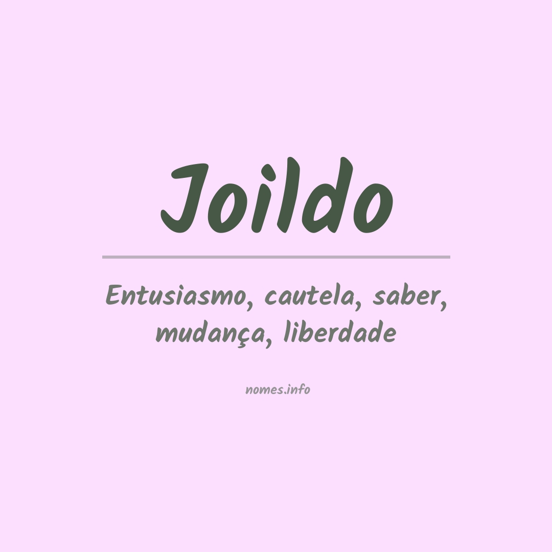 Significado do nome Joildo