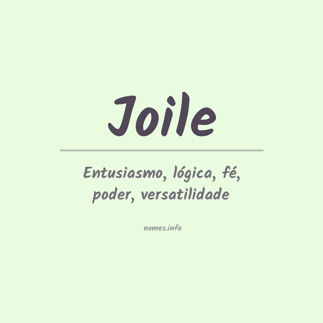 Significado do nome Joile