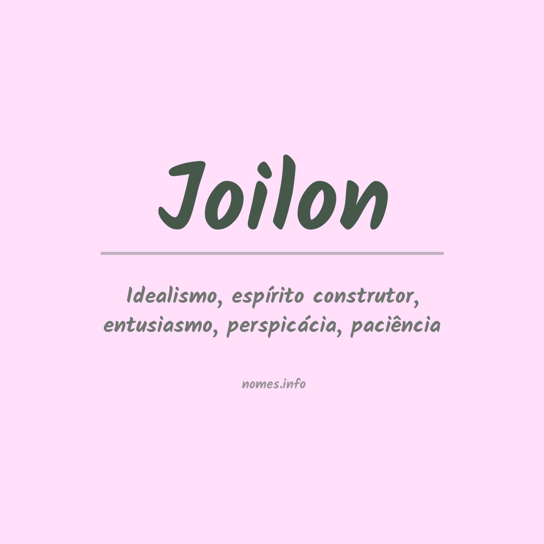 Significado do nome Joilon
