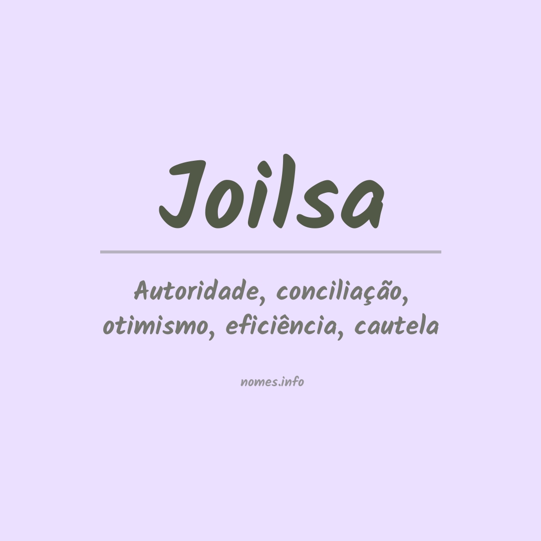 Significado do nome Joilsa