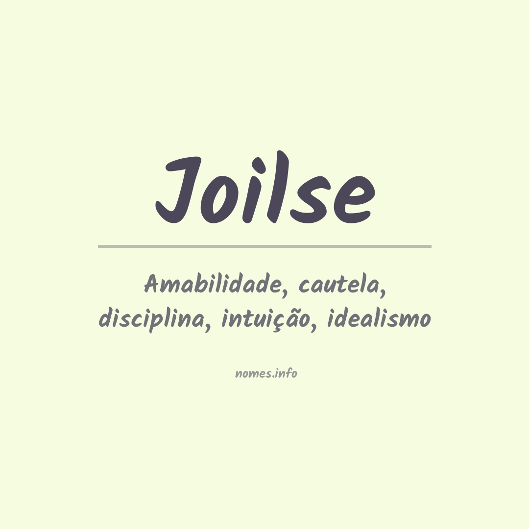 Significado do nome Joilse