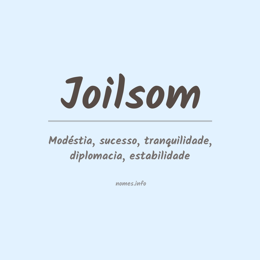 Significado do nome Joilsom