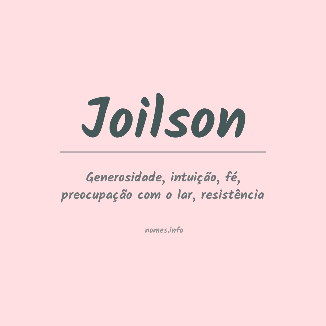 Significado do nome Joilson