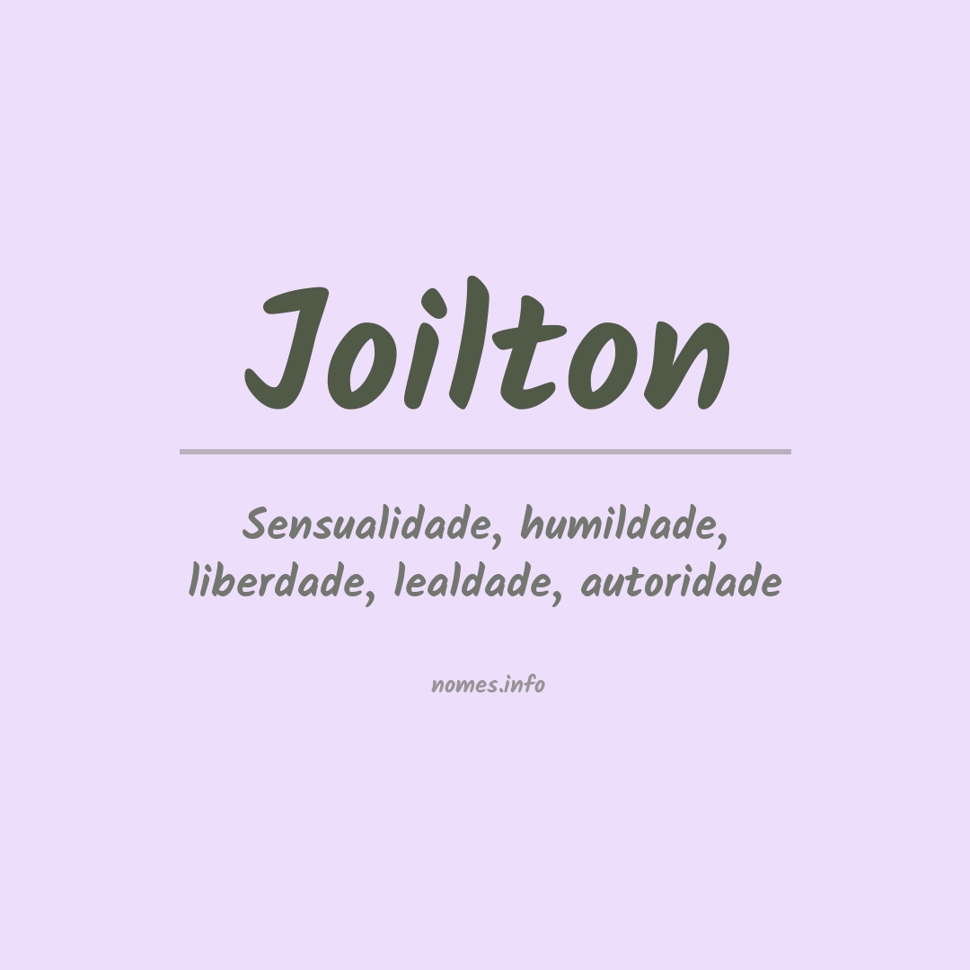 Significado do nome Joilton