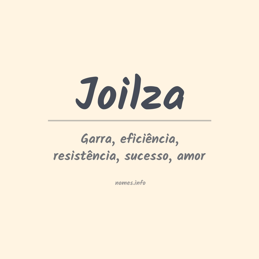 Significado do nome Joilza