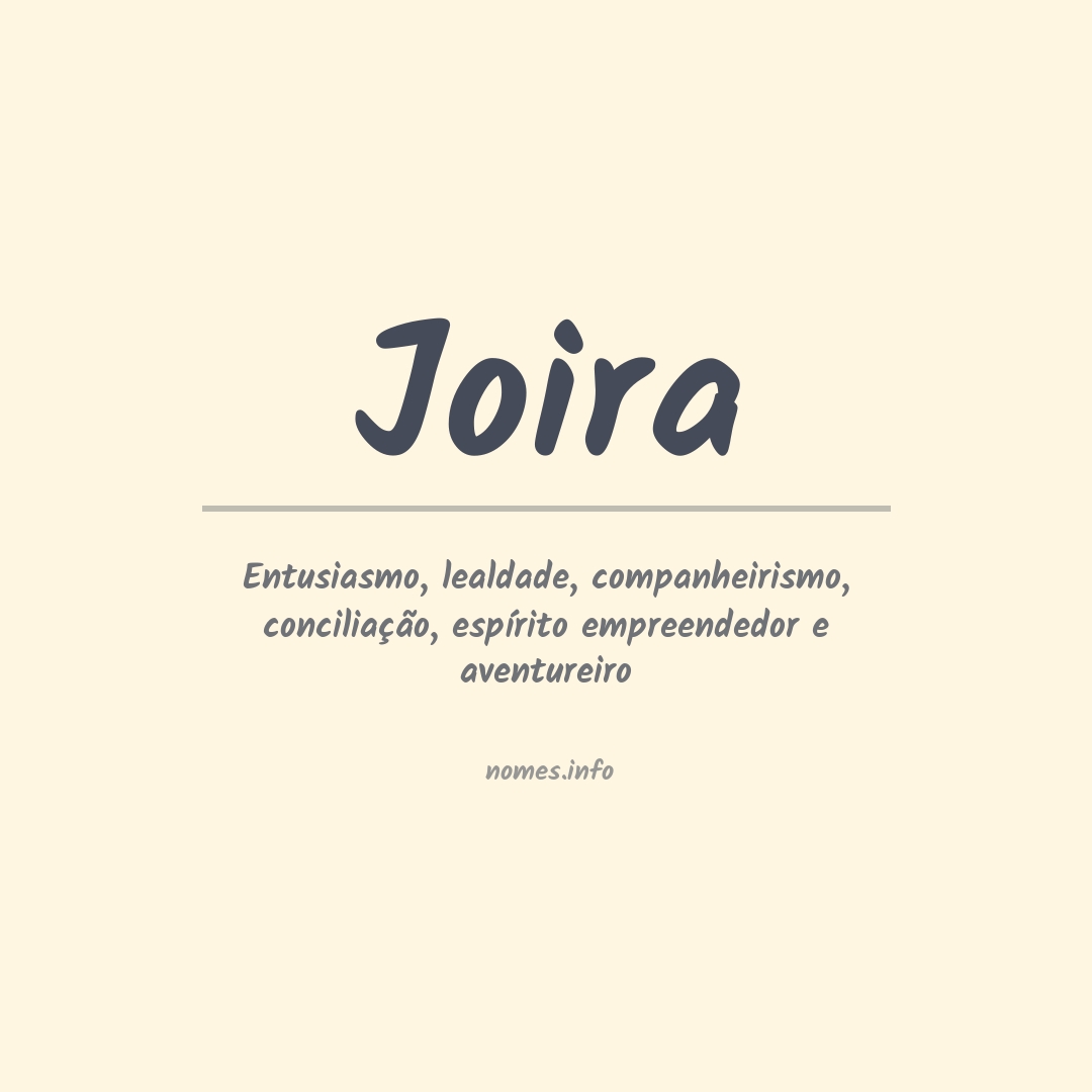 Significado do nome Joira