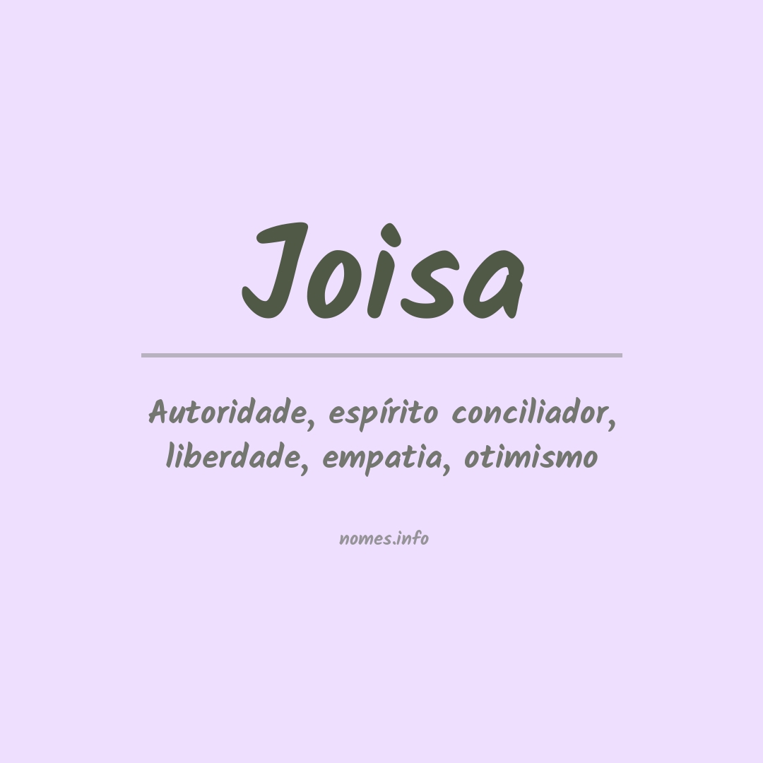 Significado do nome Joisa