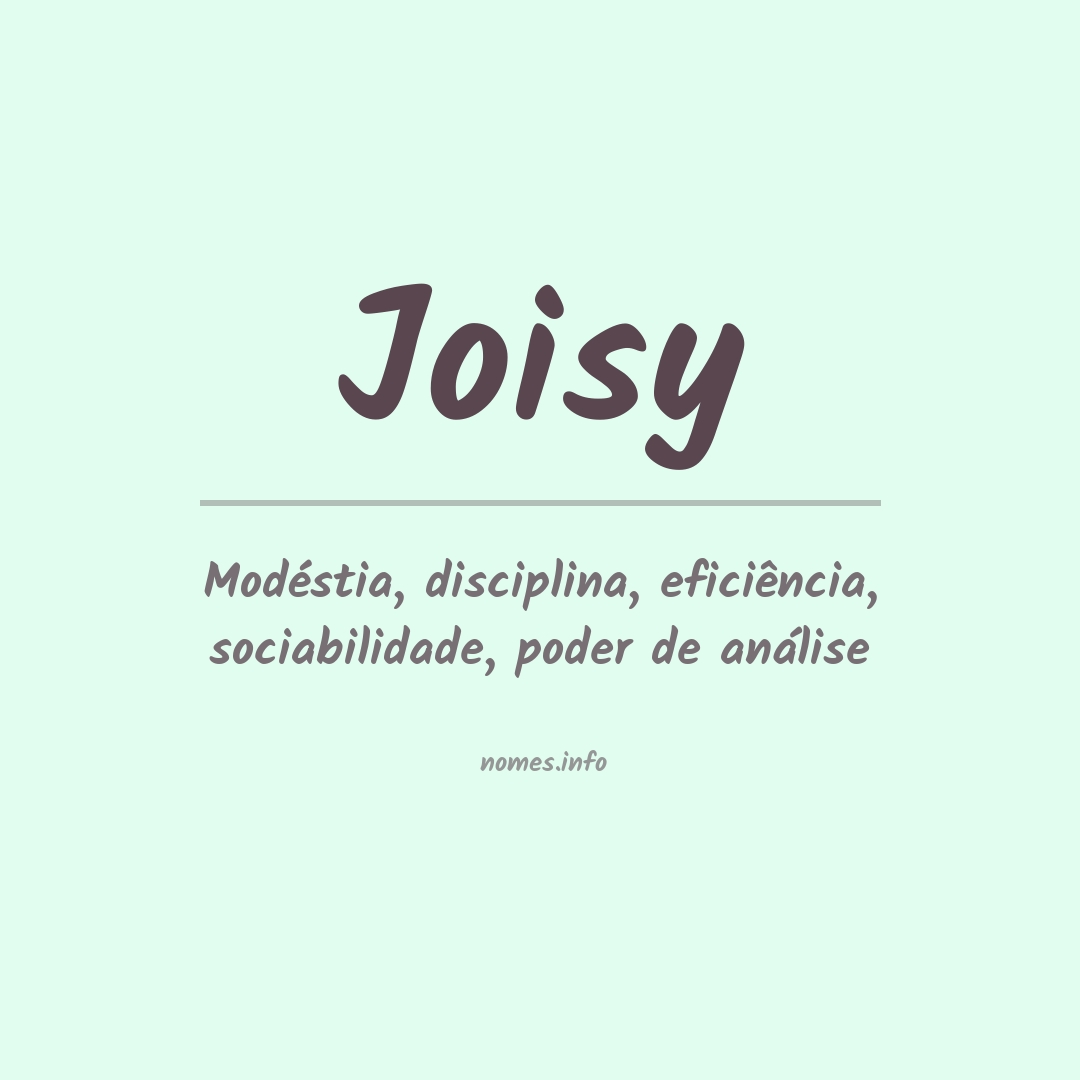 Significado do nome Joisy