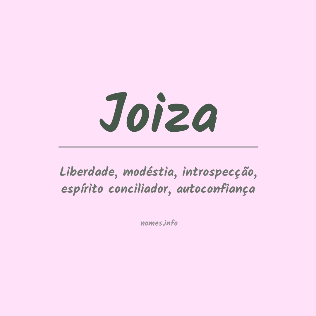 Significado do nome Joiza