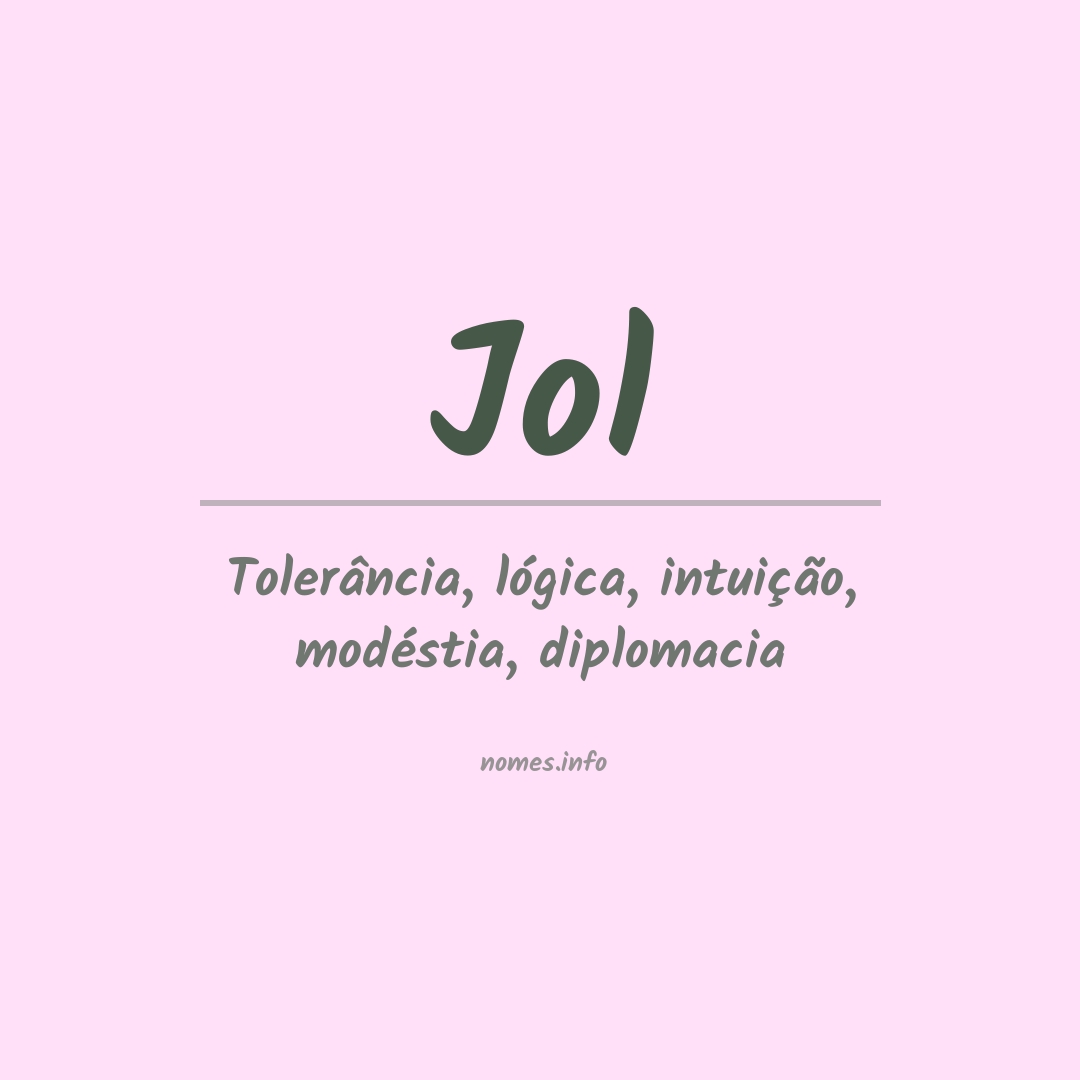 Significado do nome Jol