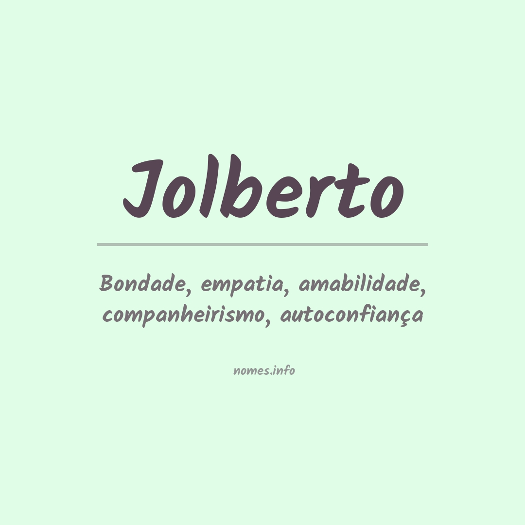 Significado do nome Jolberto