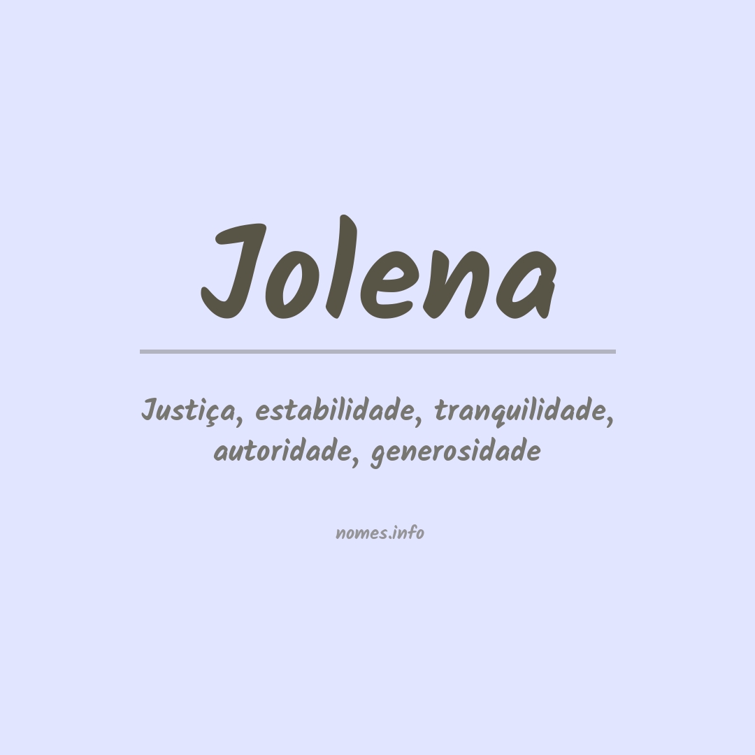 Significado do nome Jolena