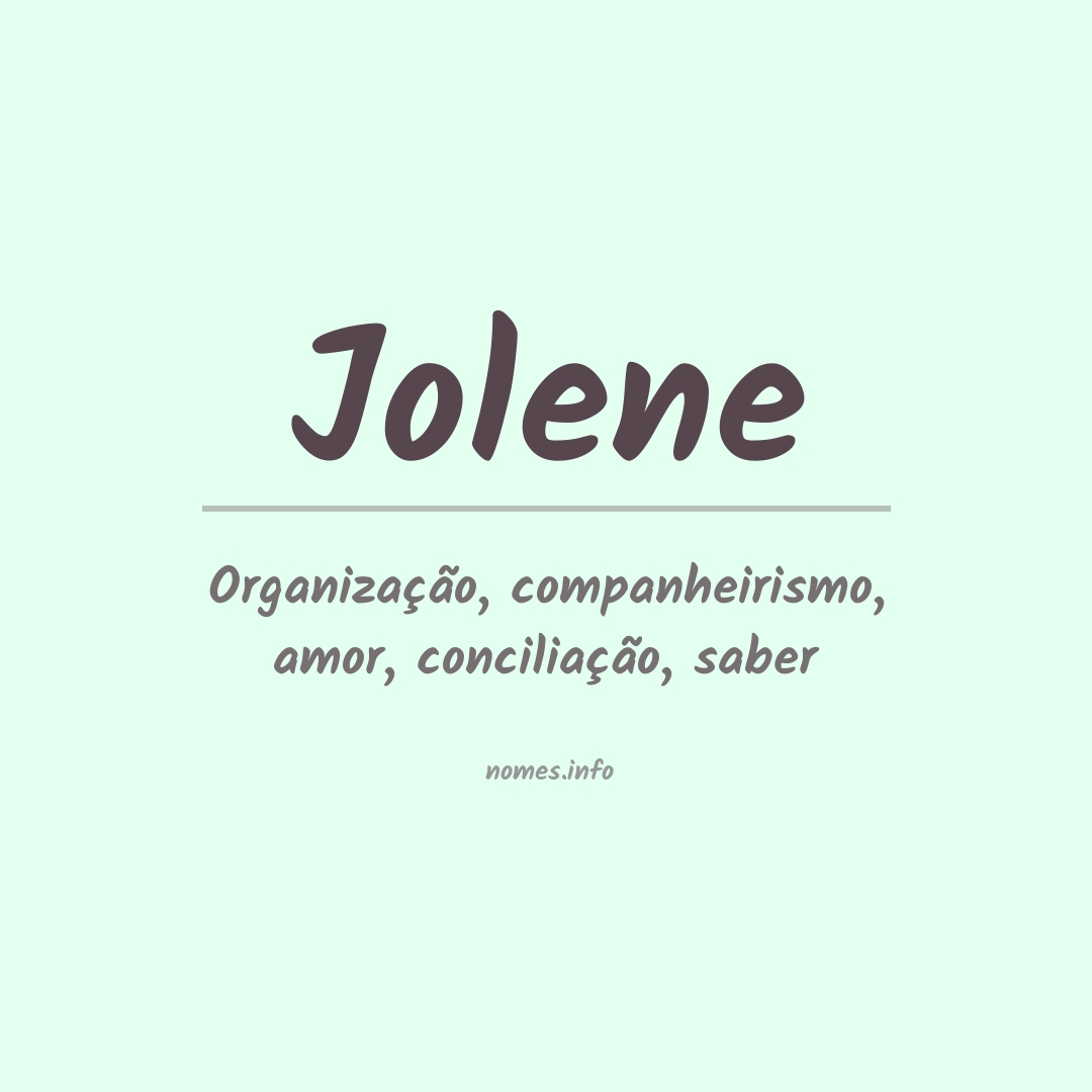 Significado do nome Jolene