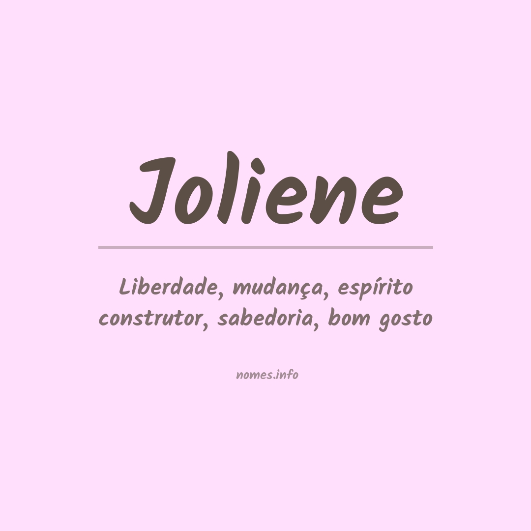 Significado do nome Joliene