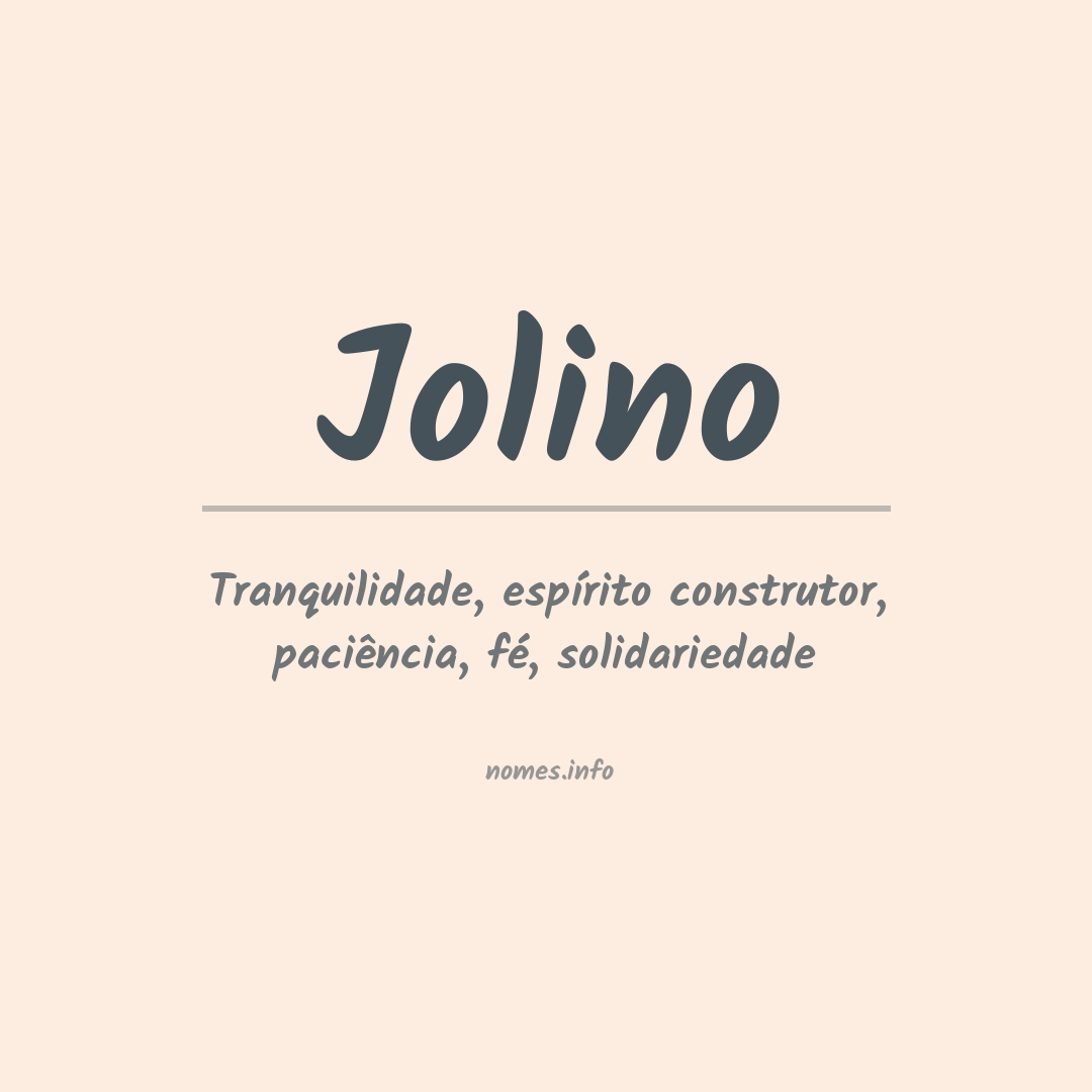 Significado do nome Jolino