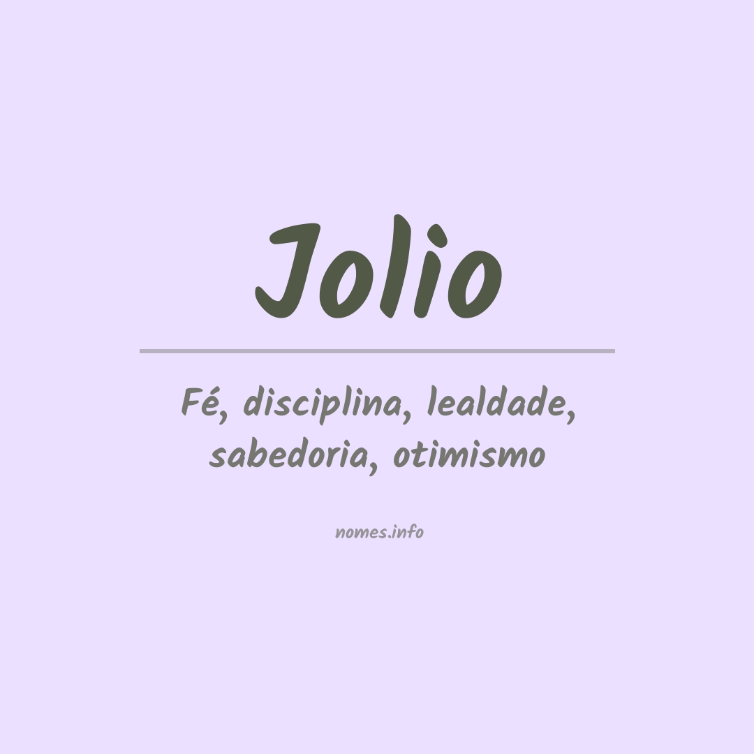Significado do nome Jolio
