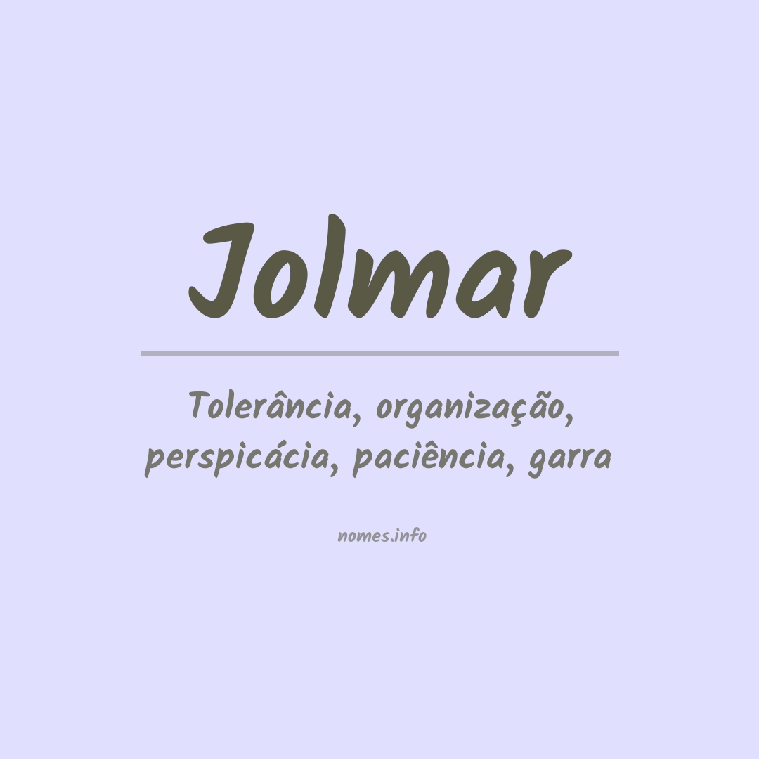Significado do nome Jolmar