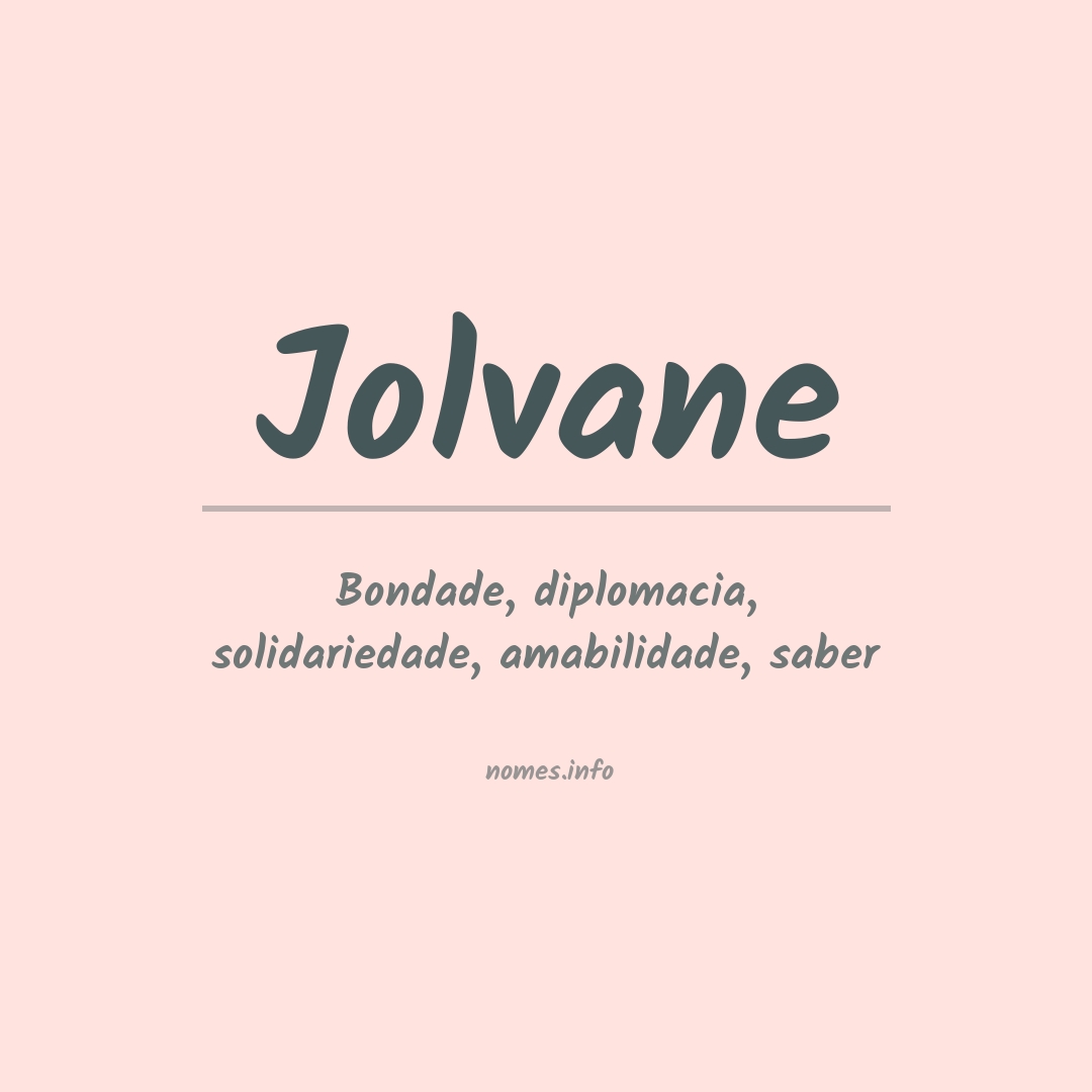 Significado do nome Jolvane