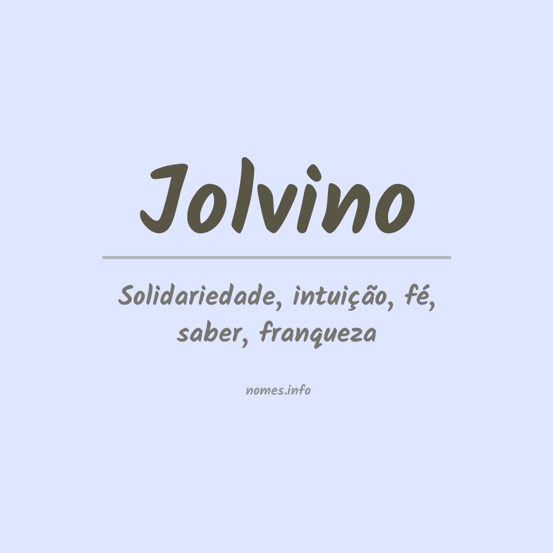 Significado do nome Jolvino