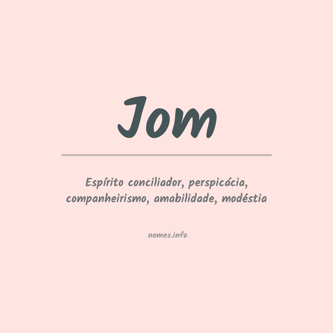 Significado do nome Jom
