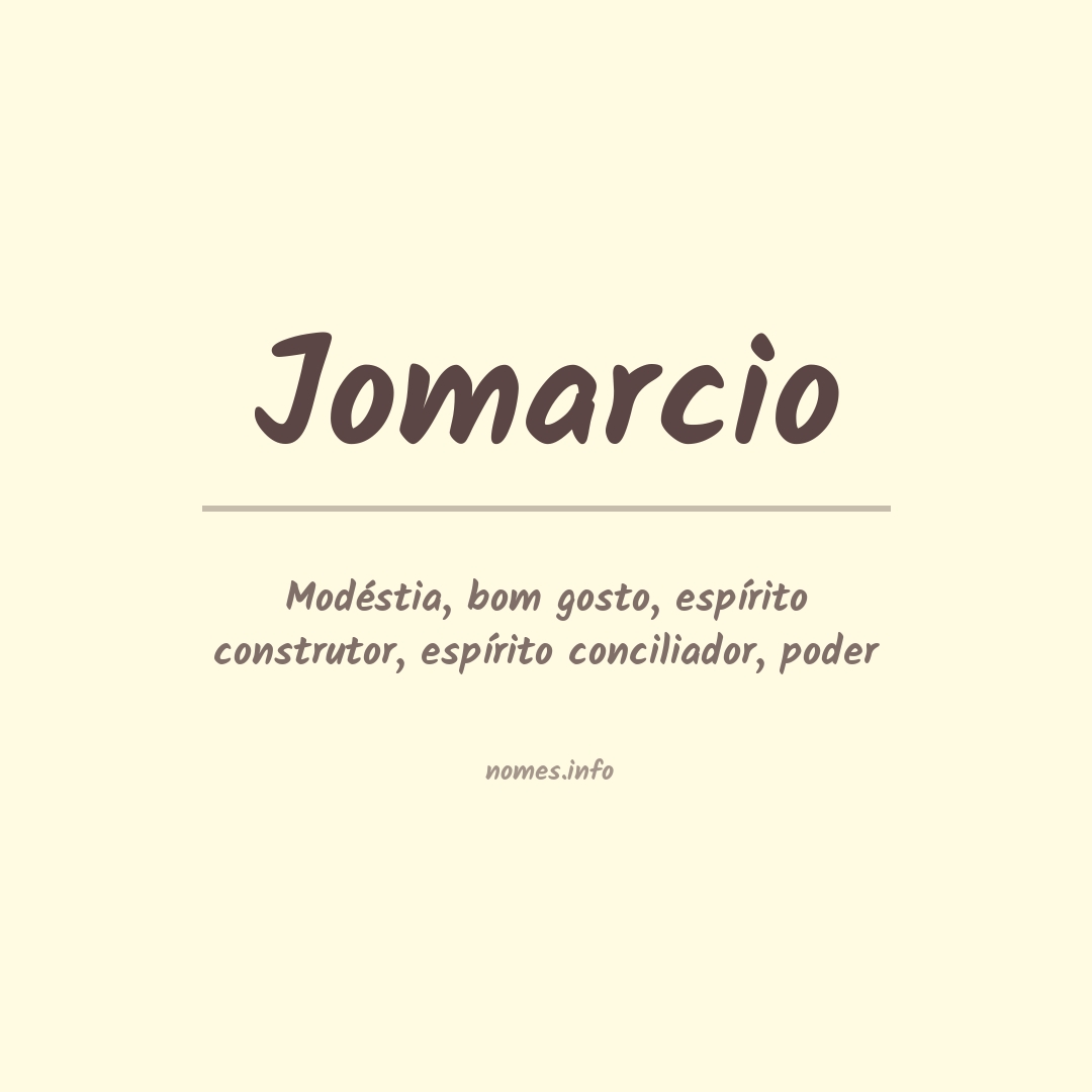 Significado do nome Jomarcio
