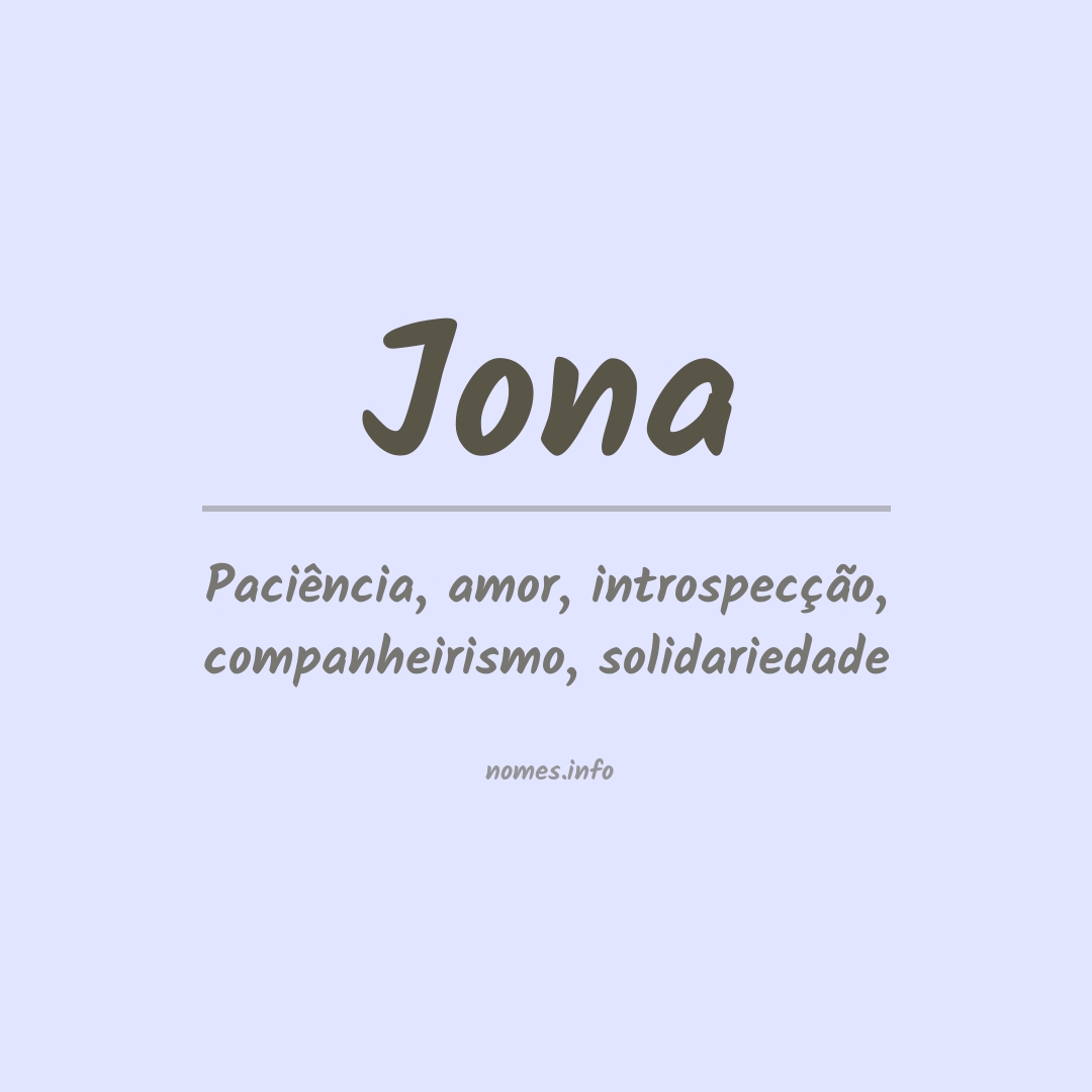 Significado do nome Jona