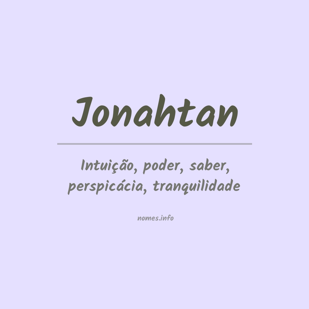 Significado do nome Jonahtan