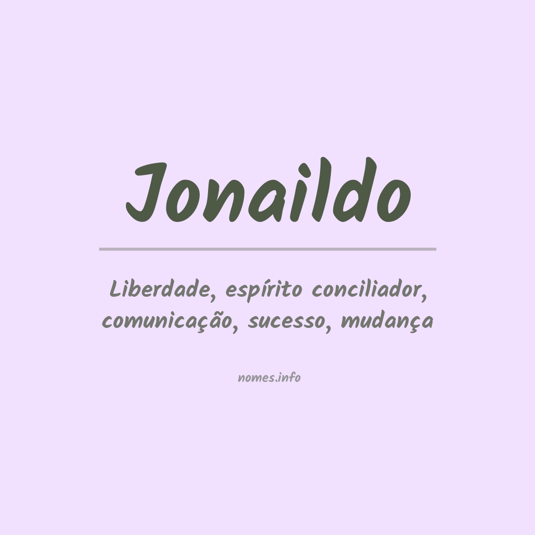 Significado do nome Jonaildo